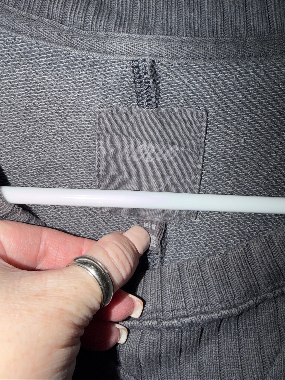 aerie M Crewneck Sweatshirt - Charcoal - Picture 2 of 6